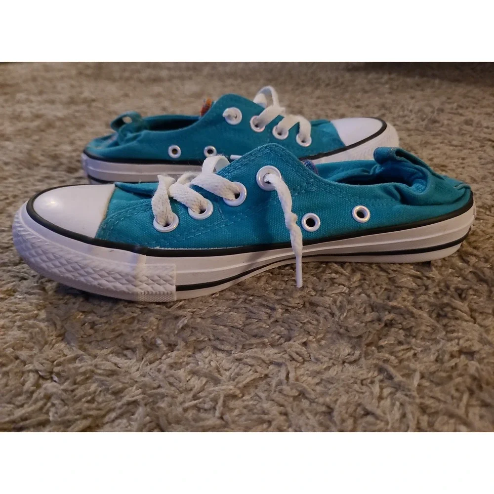 Converse Chuck Taylor All Star Low Top Kids Size 5 Turquoise Blue Sneakers